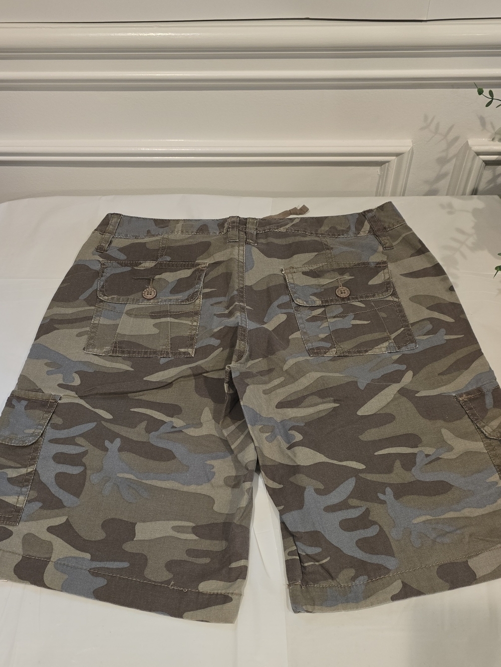 Camo Cargo Shorts - Women's Olive Camouflage - Picture 4 of 11